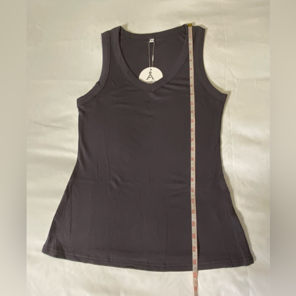 NWT Anrabess V-Neck Ribbed Knit Tank Top - Picture 11 of 16